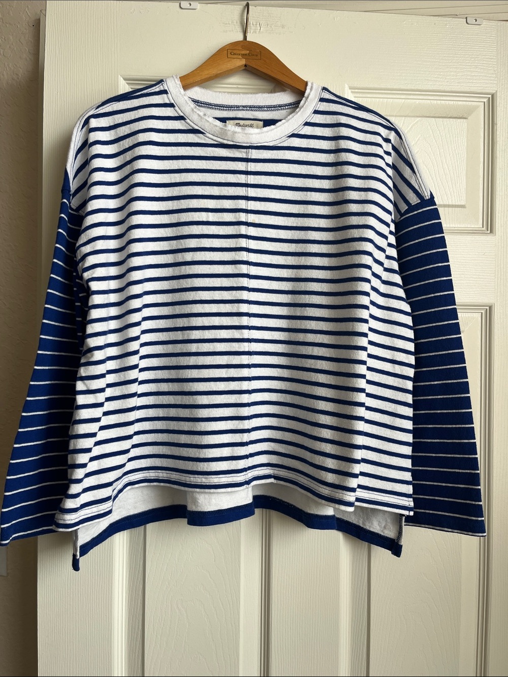 Madewell Easy Long-Sleeve Rugby Tee in Contrasting Stripe